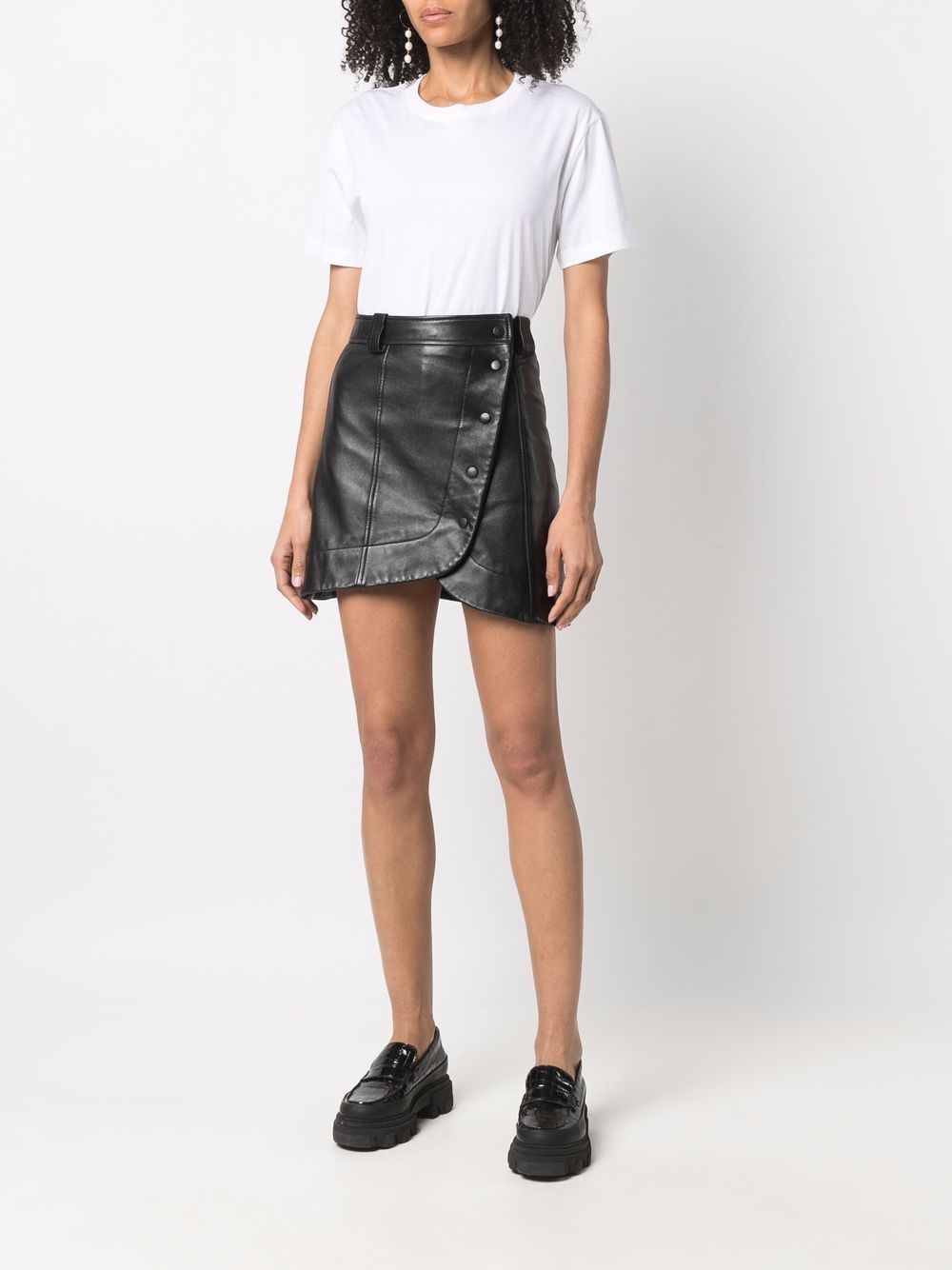 detachable lace-collar T-shirt - 6