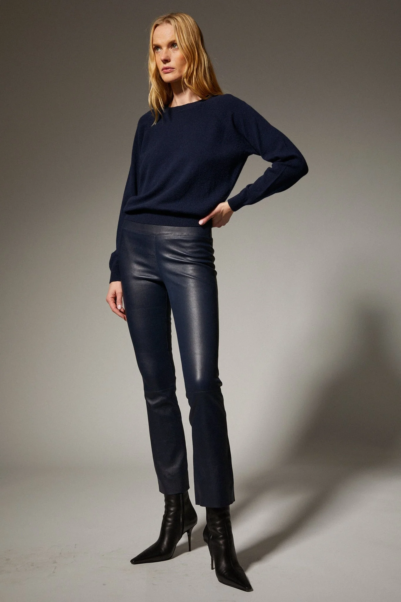 JACKIE LEATHER ANKLE FLARE - 1