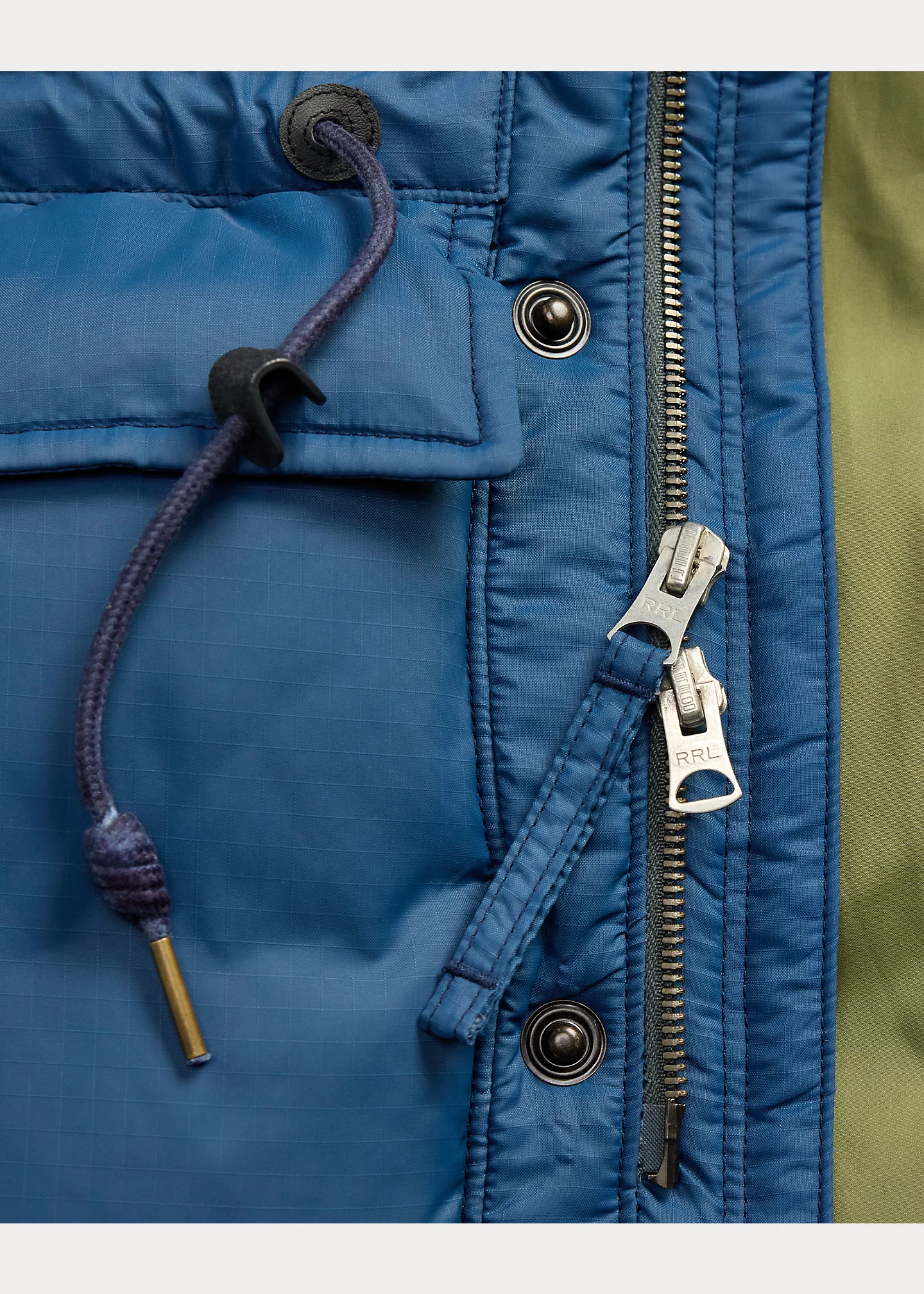 RRL by Ralph Lauren Quilted Ripstop Hooded Jacket | REVERSIBLE