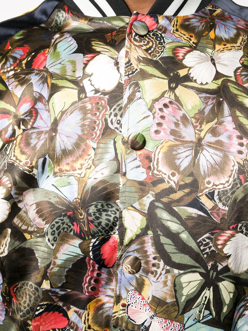 butterfly-print bomber jacket 5