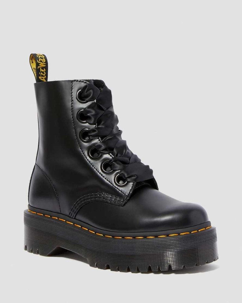 Dr. Martens Molly Women's Leather Platform Boots outlook