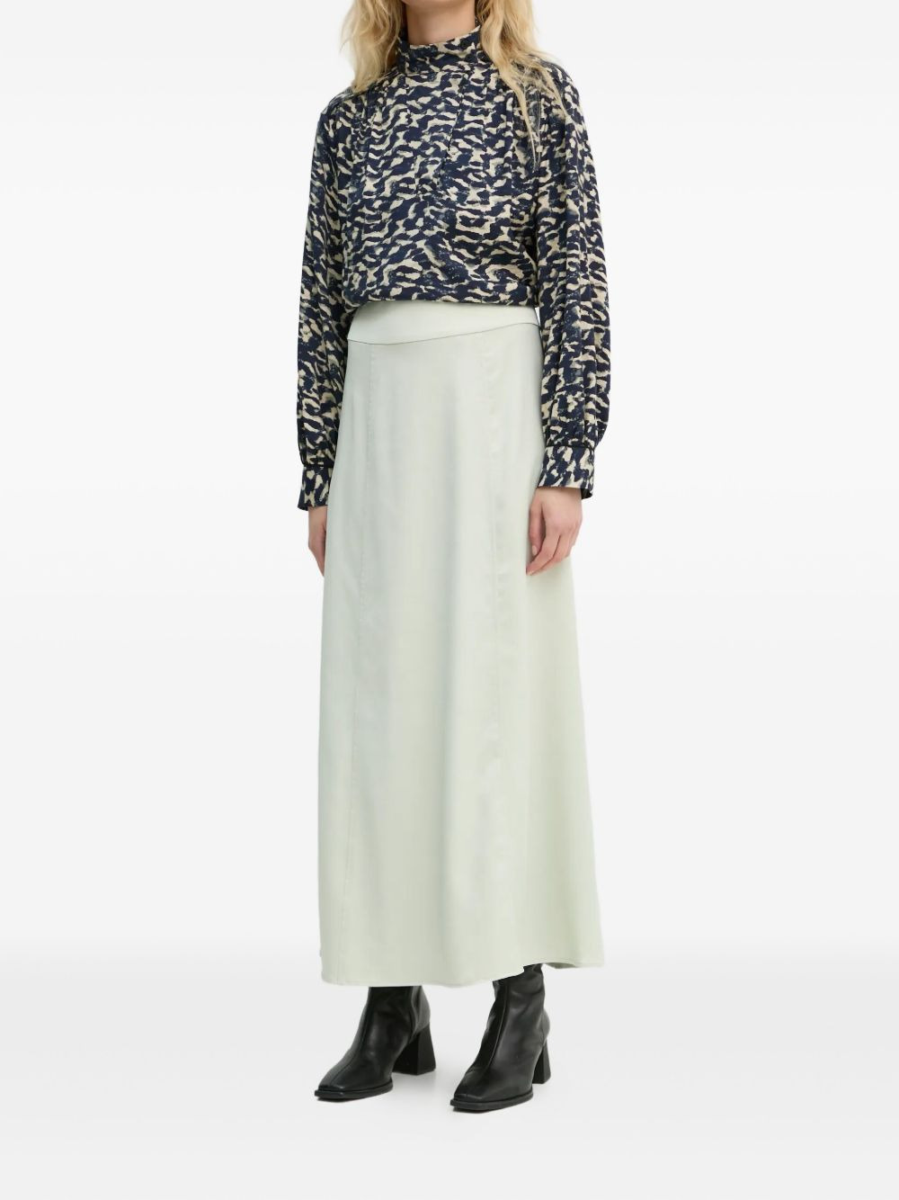 elastic-waist midi skirt - 2