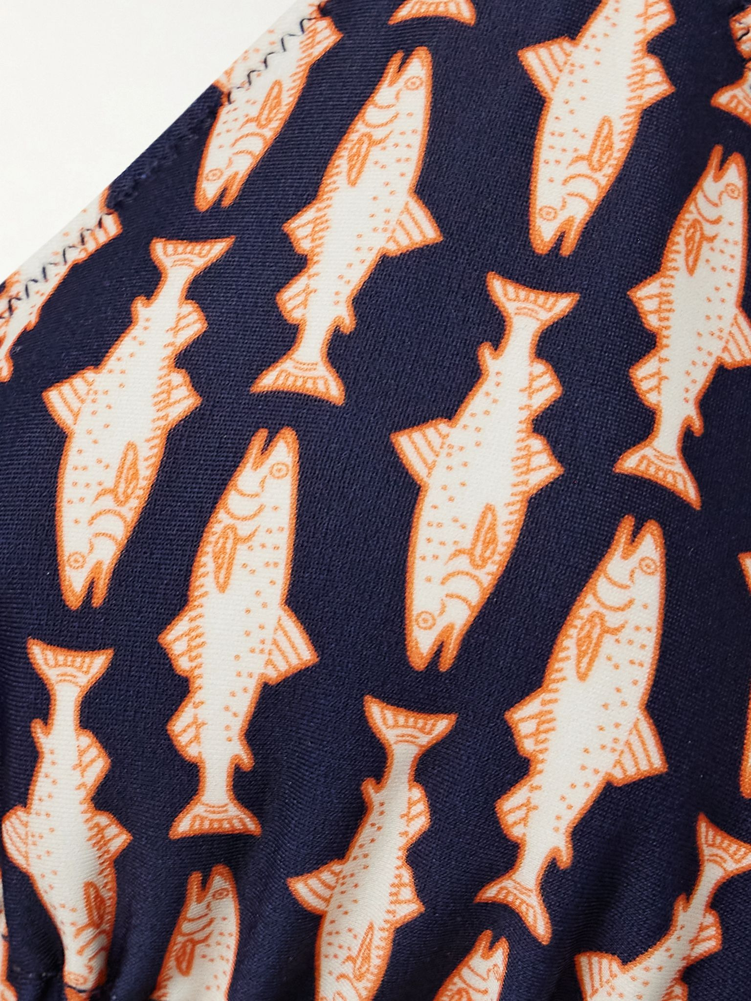 Printed triangle bikini top Blue - 4
