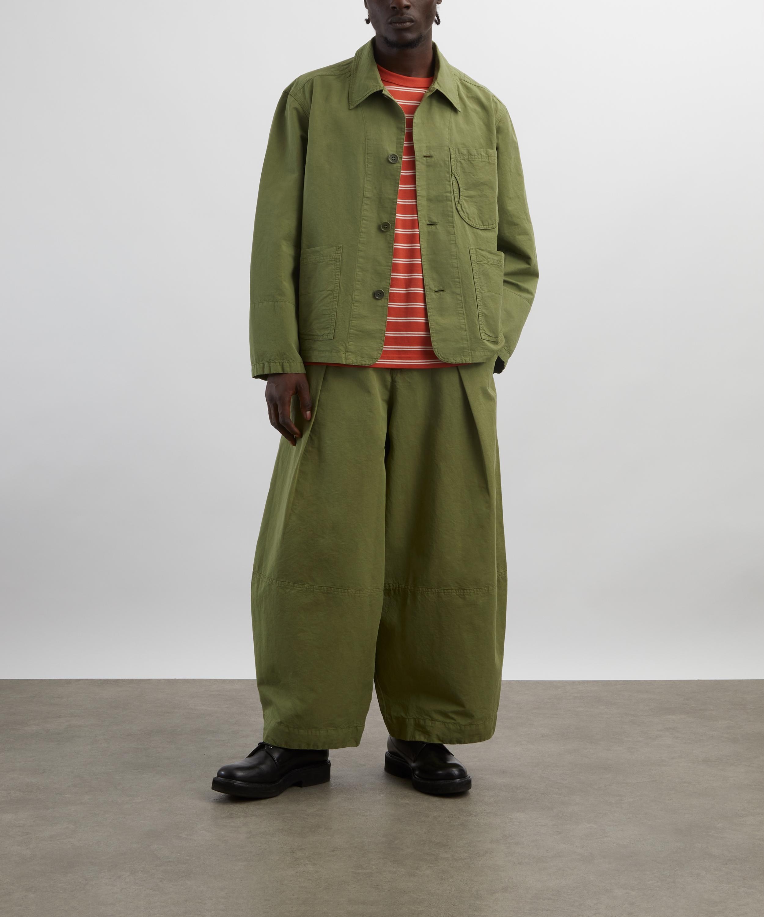 Green Deadbeat Cotton-Linen Trousers - 2