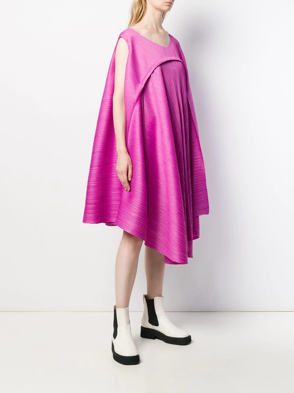 draped style dress - 3