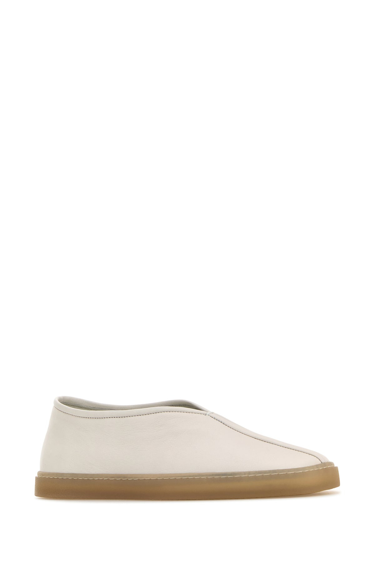White leather Linoleum slip ons - 2