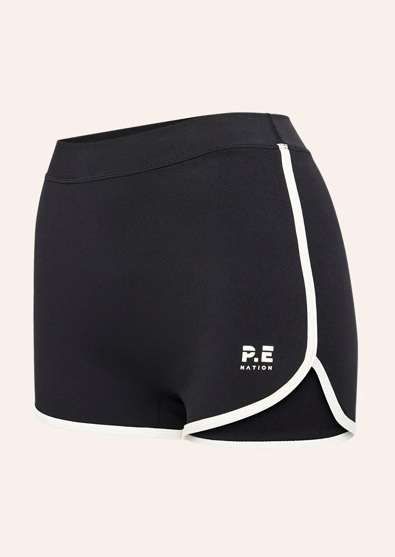 HALF TIME 3" SHORT IN BLACK & WHISPER WHITE - 1