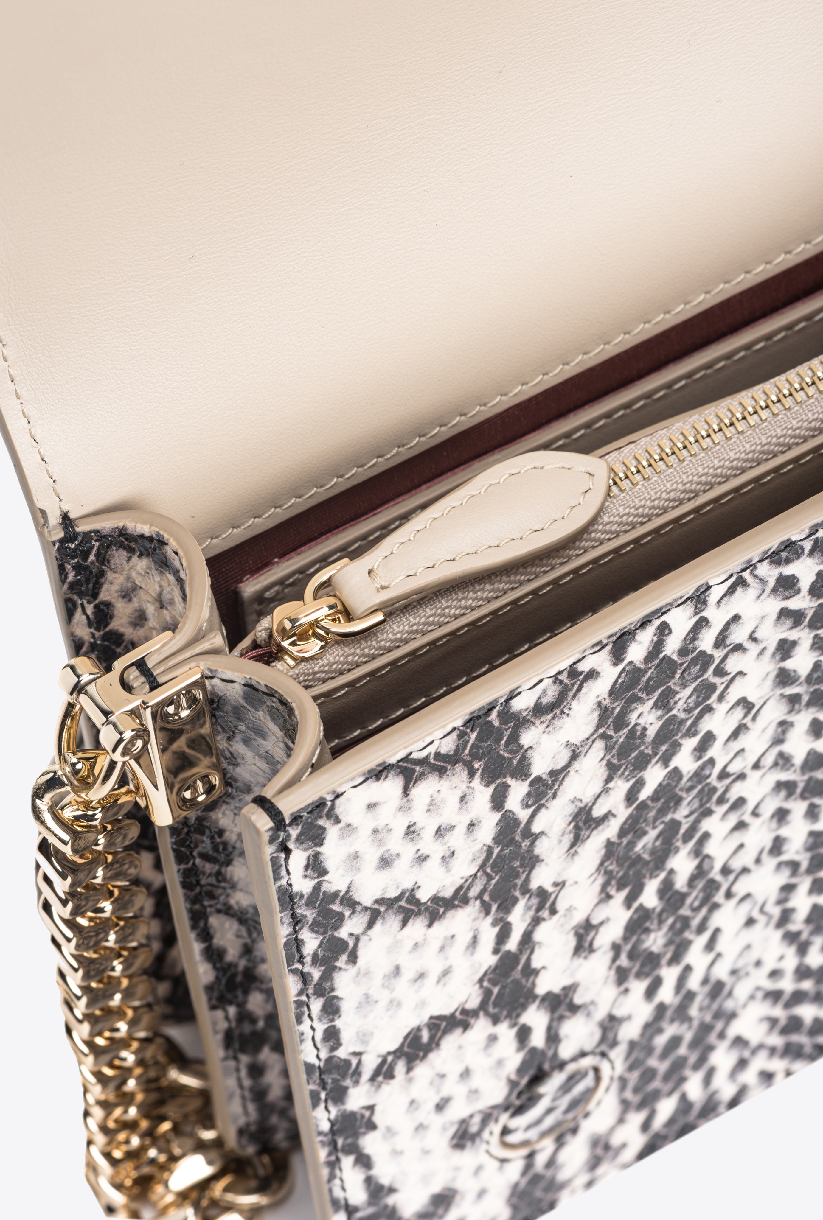 PINKO GALLERIA CLASSIC LOVE BAG CLICK IN CROCODILE- AND REPTILE-PRINT LEATHER - 7