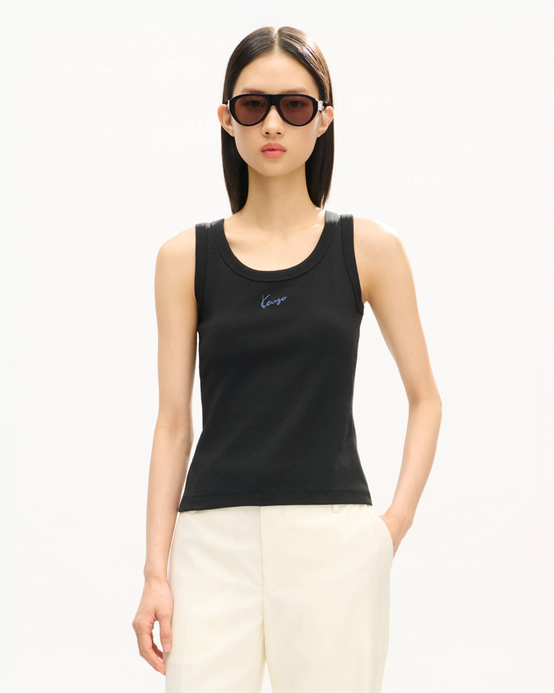 KENZO 'KENZO Signature' embroidered tank top in cotton outlook