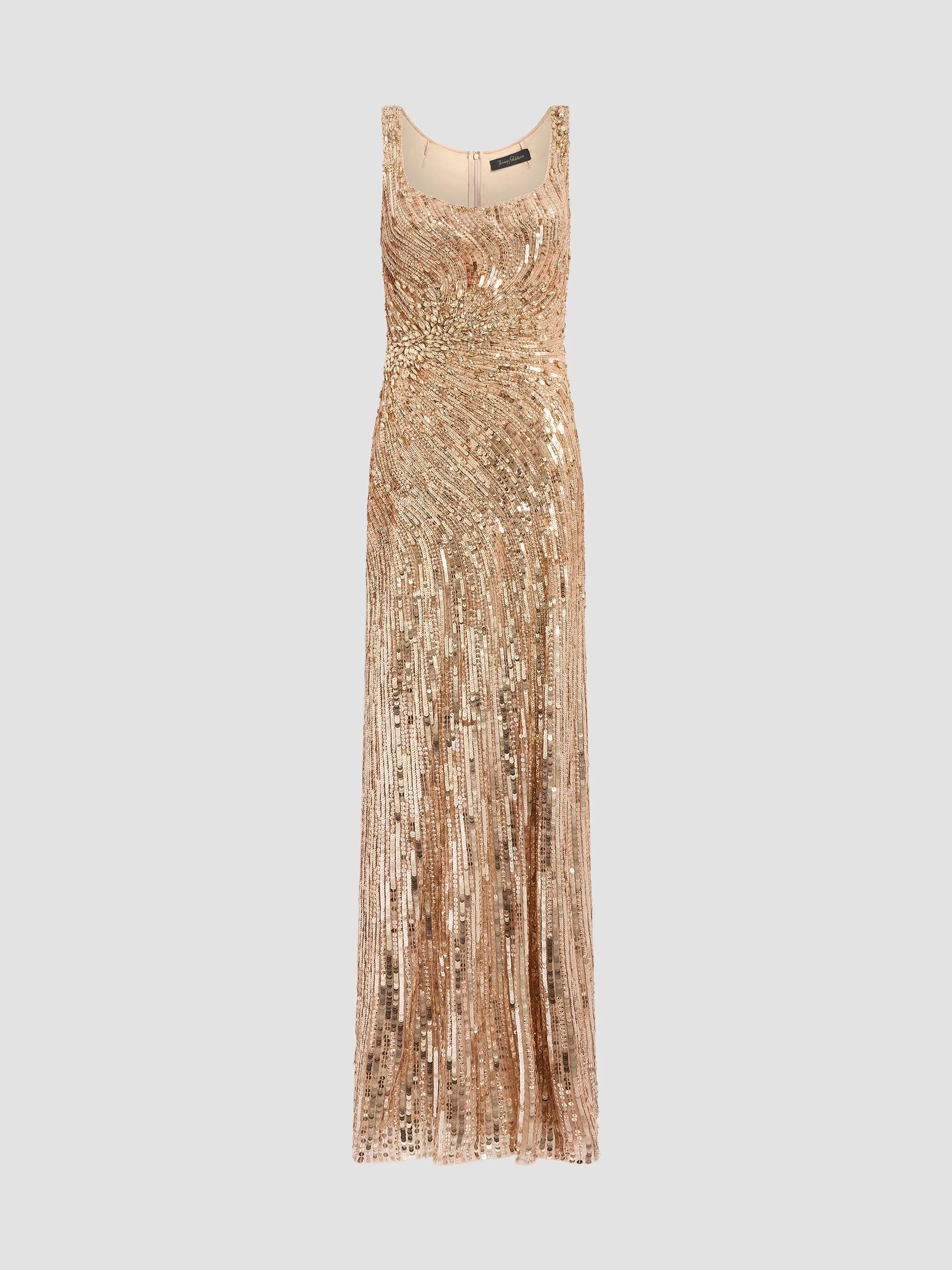 Women's Solaris Sequin Gown - Illusion - 1