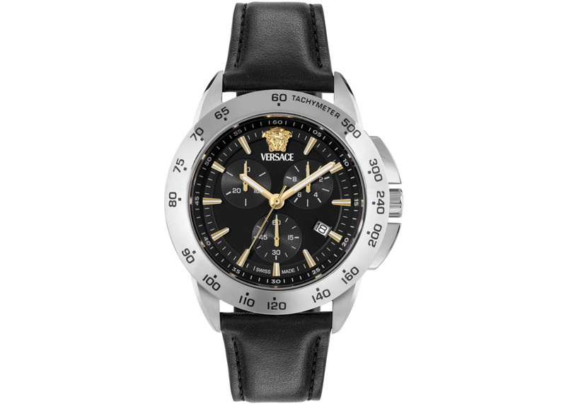 Versace V-Sport Chrono Leather Watch VEKIA0125 1