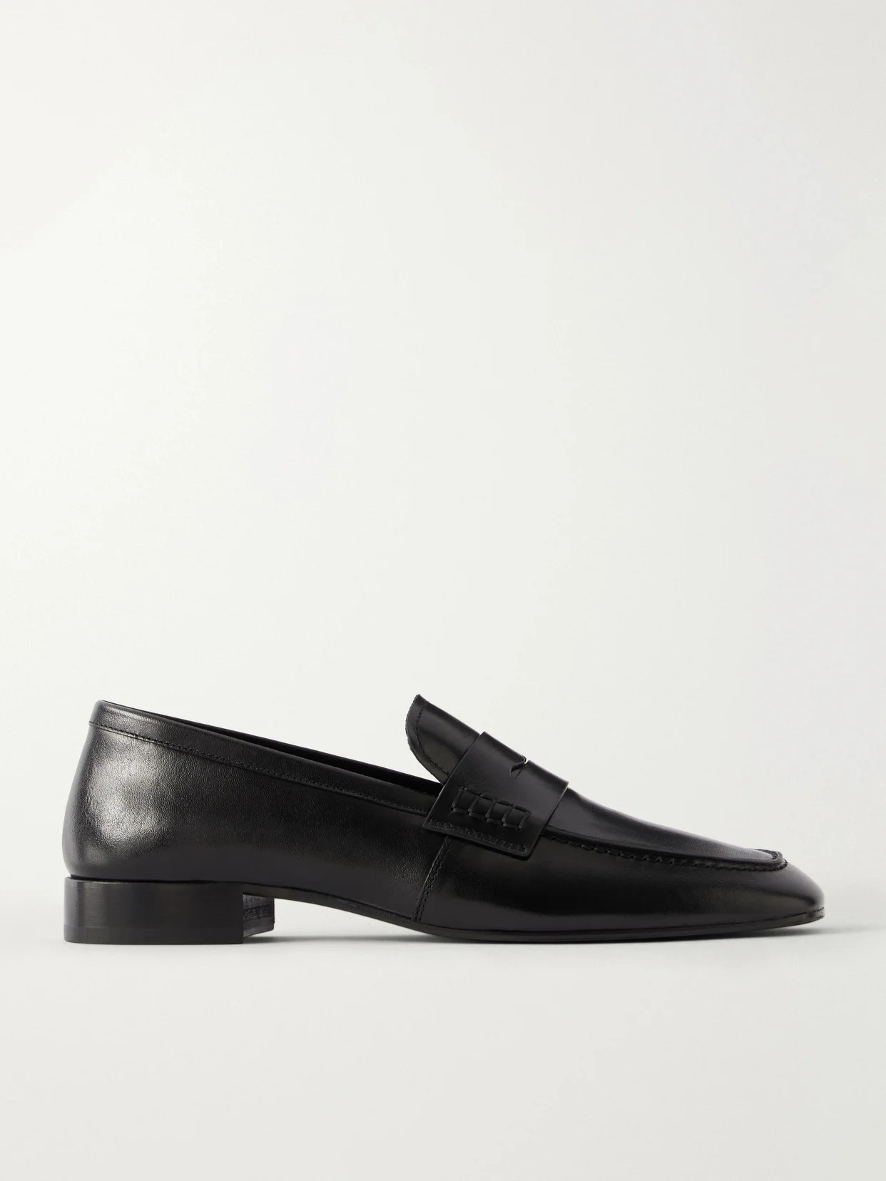 Leather Penny Loafers - 1