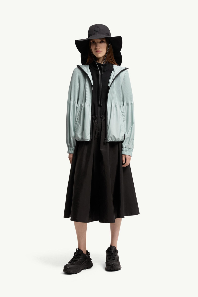 Moncler Anemone Pleated Hooded Jacket outlook