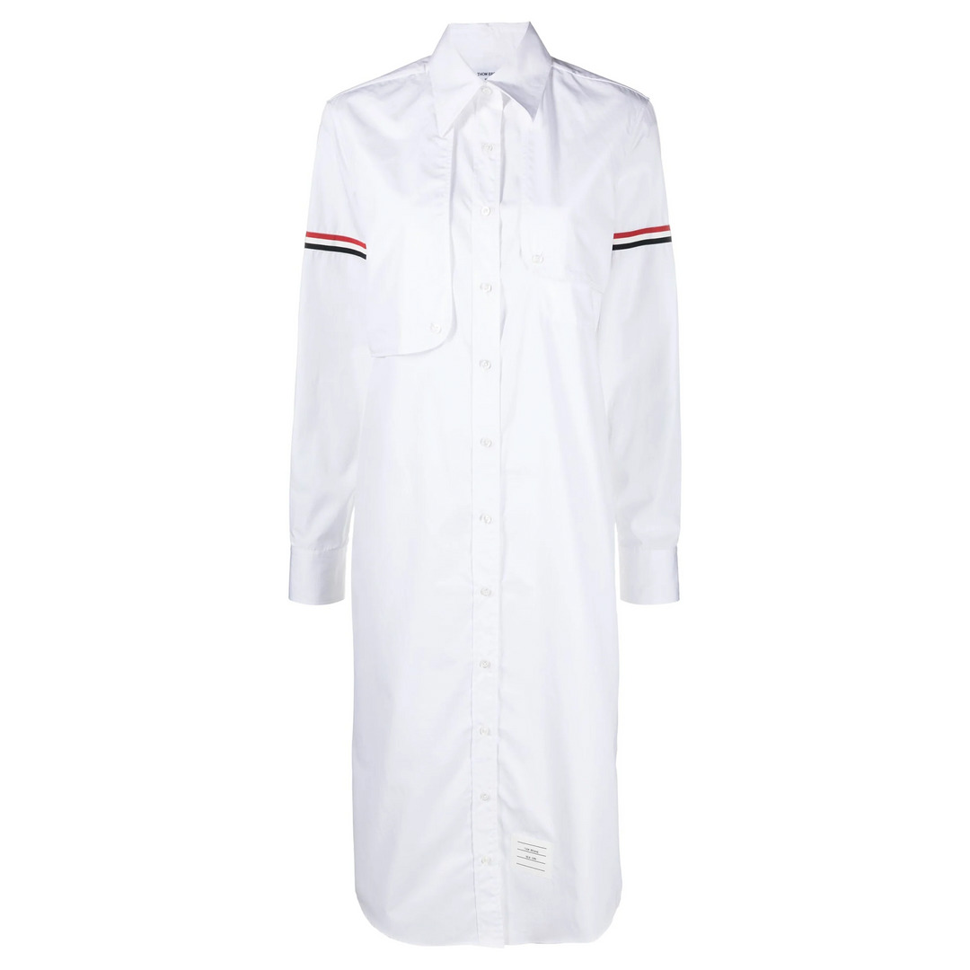Cotton Armband Easy Fit Maxi Shirtdress - 1