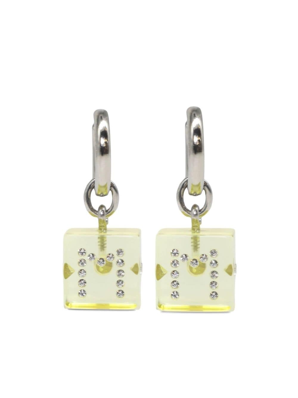 logo-embellished charm earrings - 1