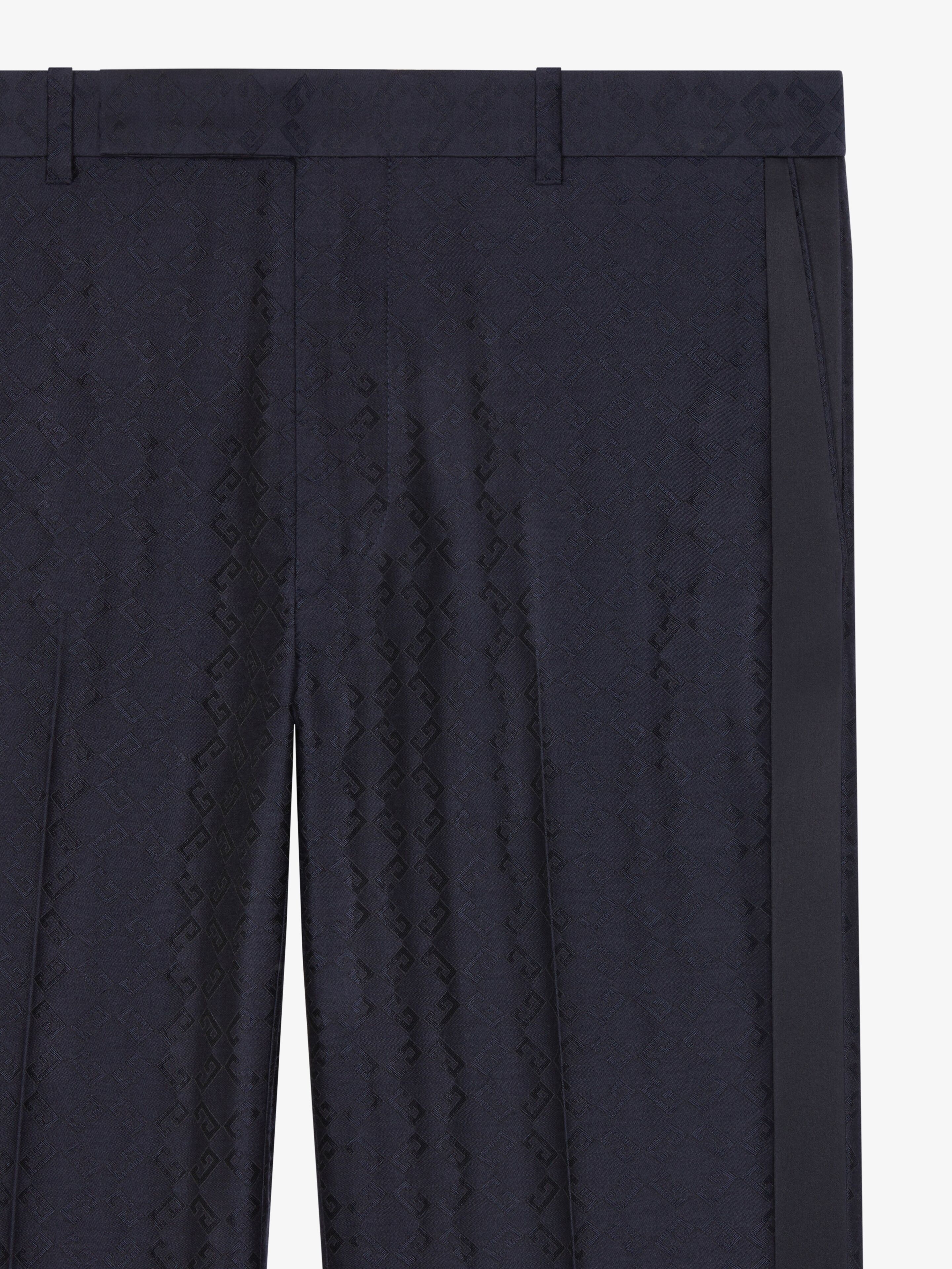SLIM FIT PANTS IN MONOGRAM 72 WOOL AND SILK - 5