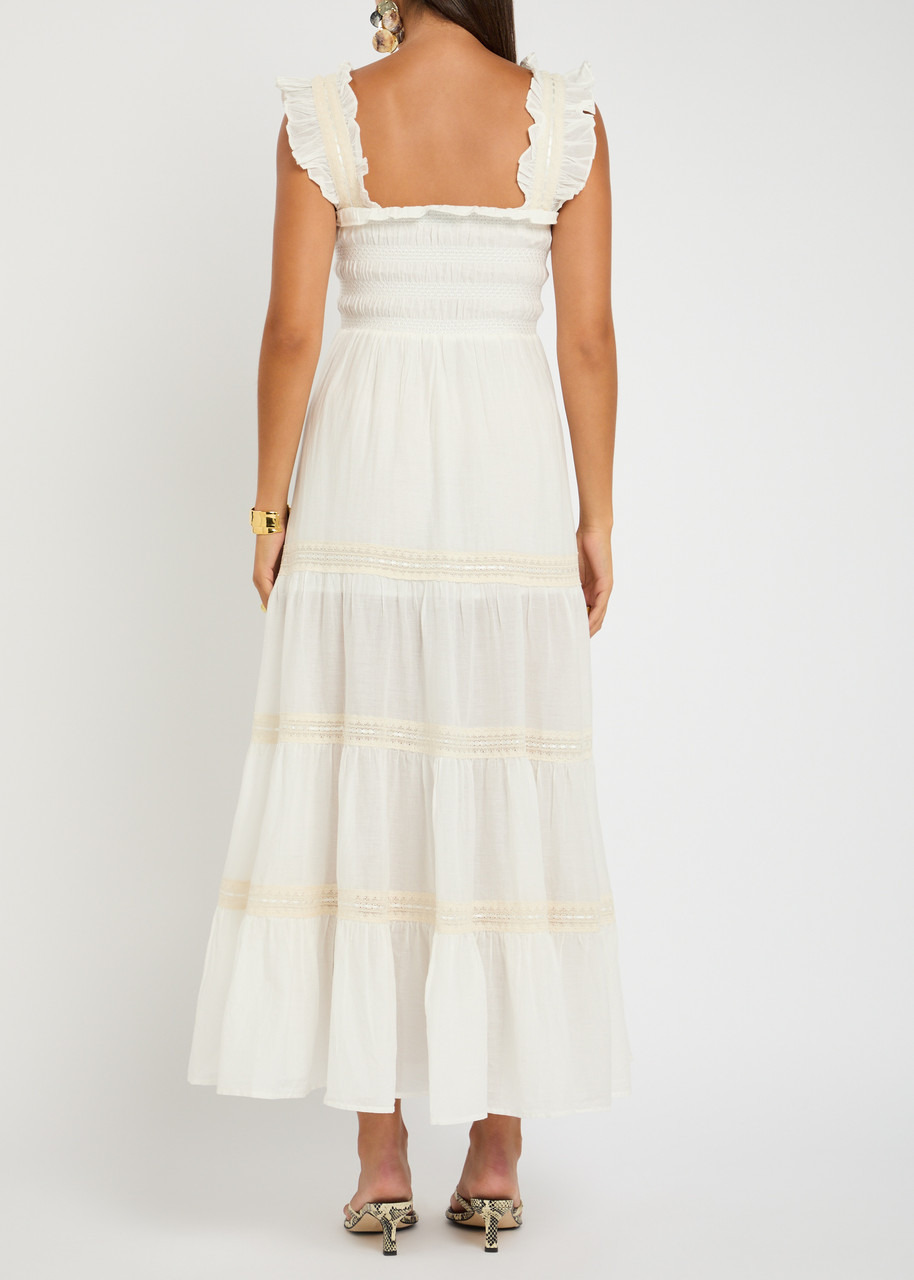 Rixo Aubrey Ruffled Cotton Midi Dress - 3
