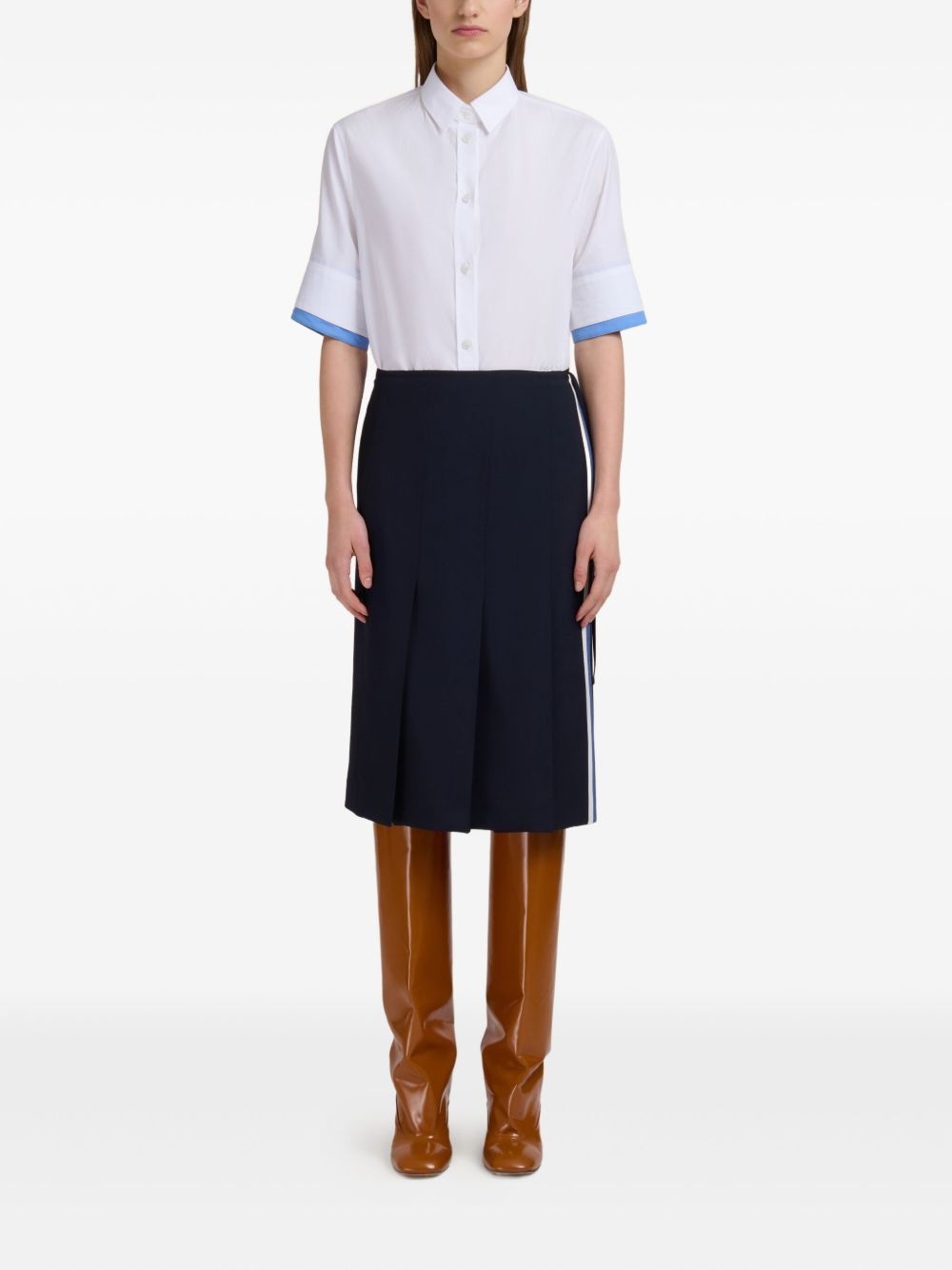 pleated midi skirt - 2