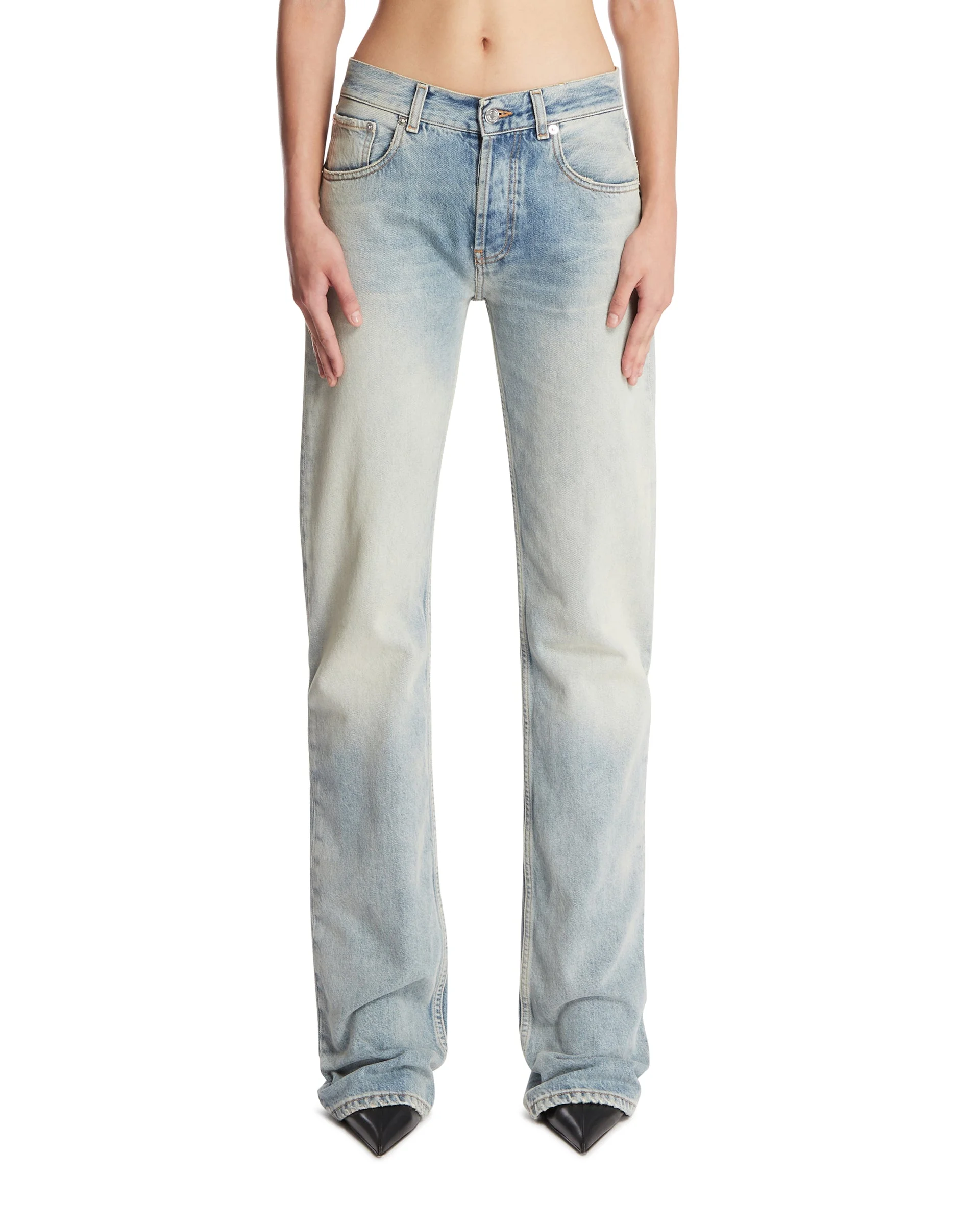 Light Blue Five-Pocket Jeans - 1