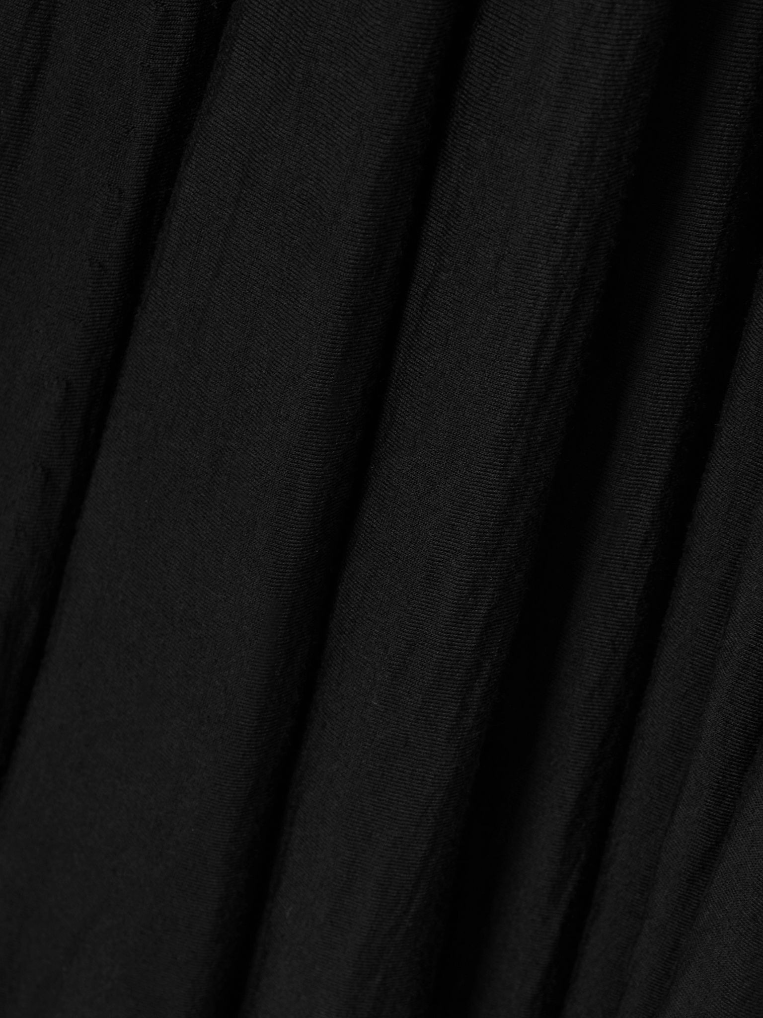 Cutout wool-blend turtleneck midi dress Black - 4