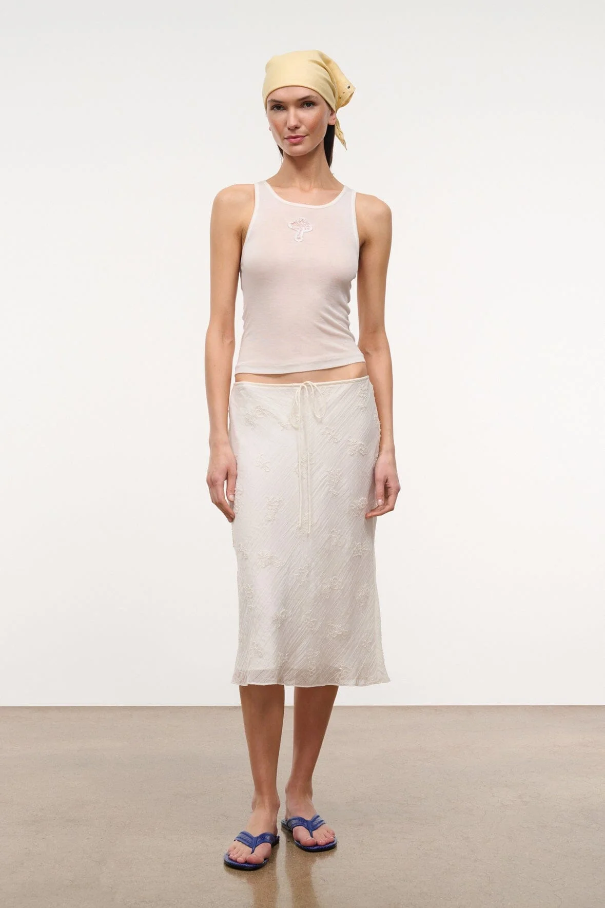 STAUD LUCIA SKIRT WHITE - 1
