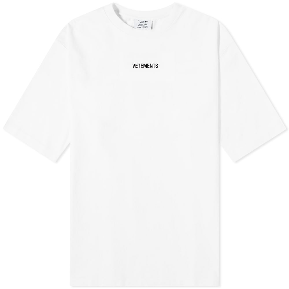 VETEMENTS Oversize Logo Patch Tee - 1