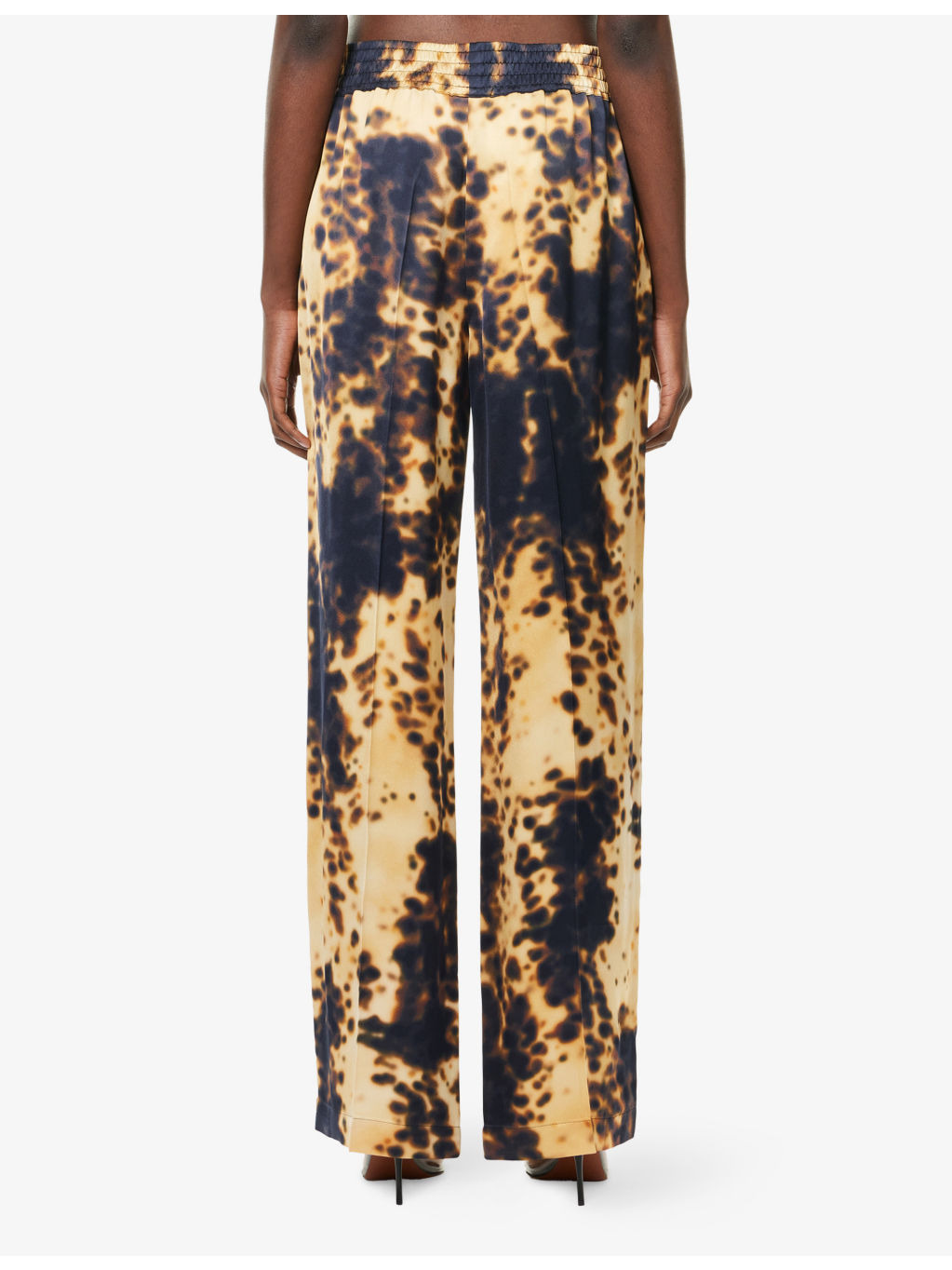 Abstract-Print Wide-Leg Woven Trousers - 4