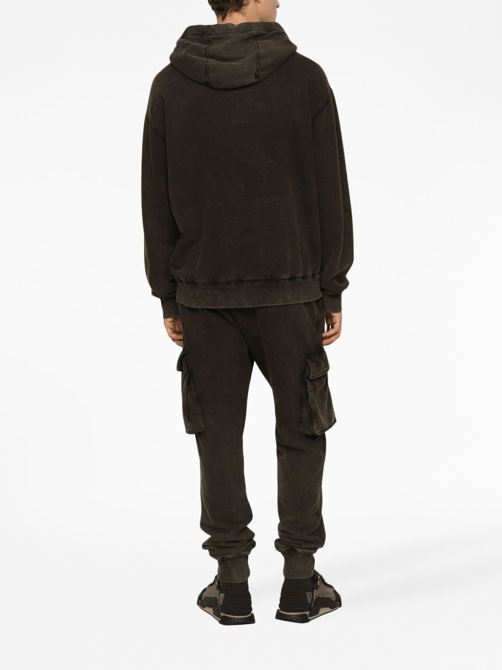logo-patch tapered cargo trousers - 4