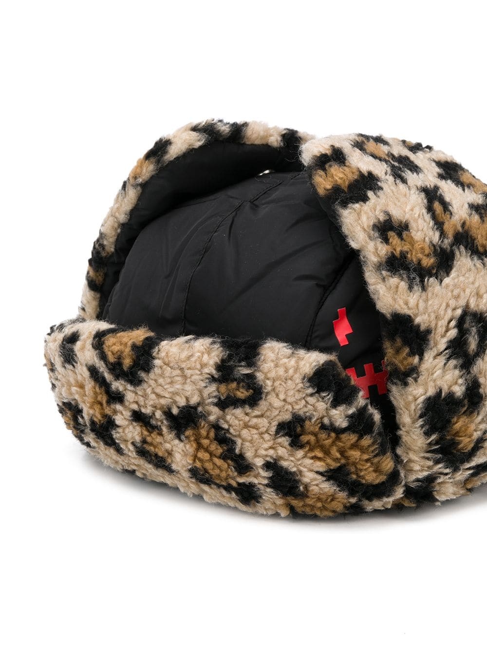 cheetah pattern faux-fur trapper hat - 2