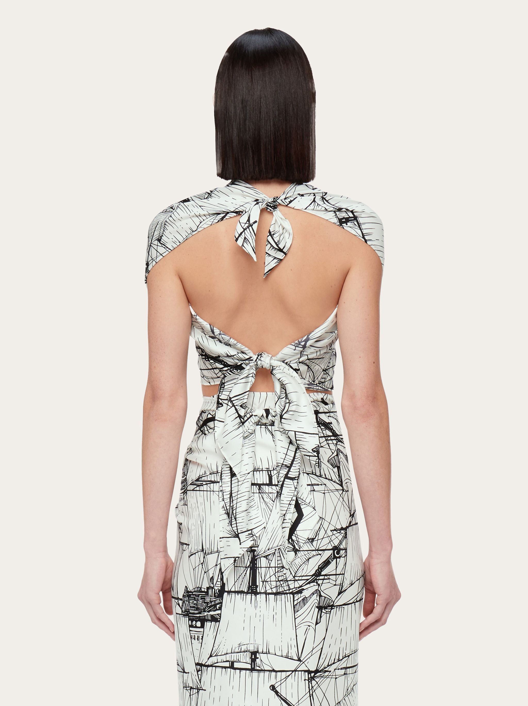 Veliero print Halter top - 6