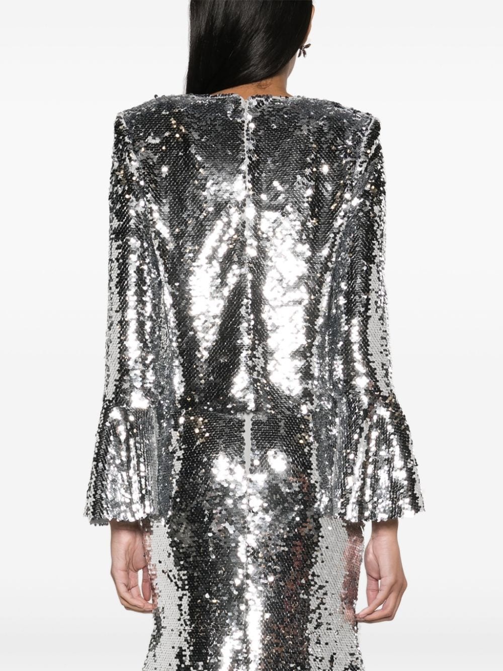 sequin-embellished mesh top - 3