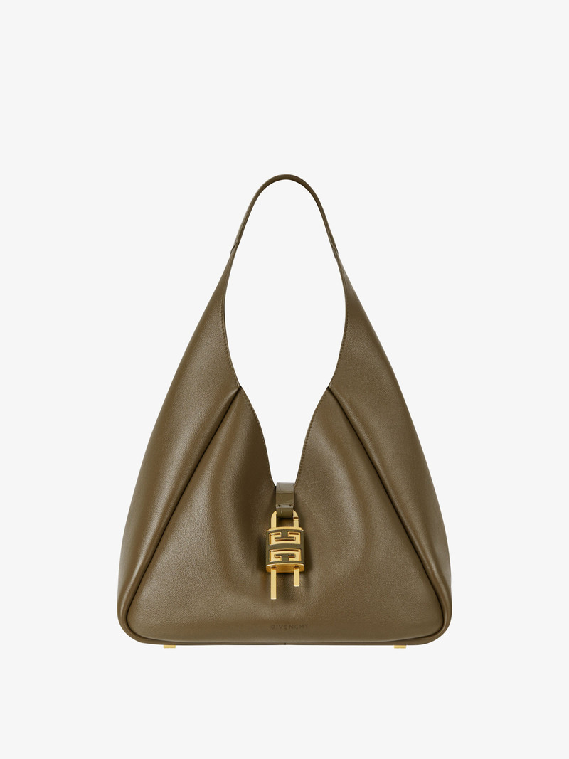 MEDIUM G-HOBO BAG IN GRAINED LEATHER 1