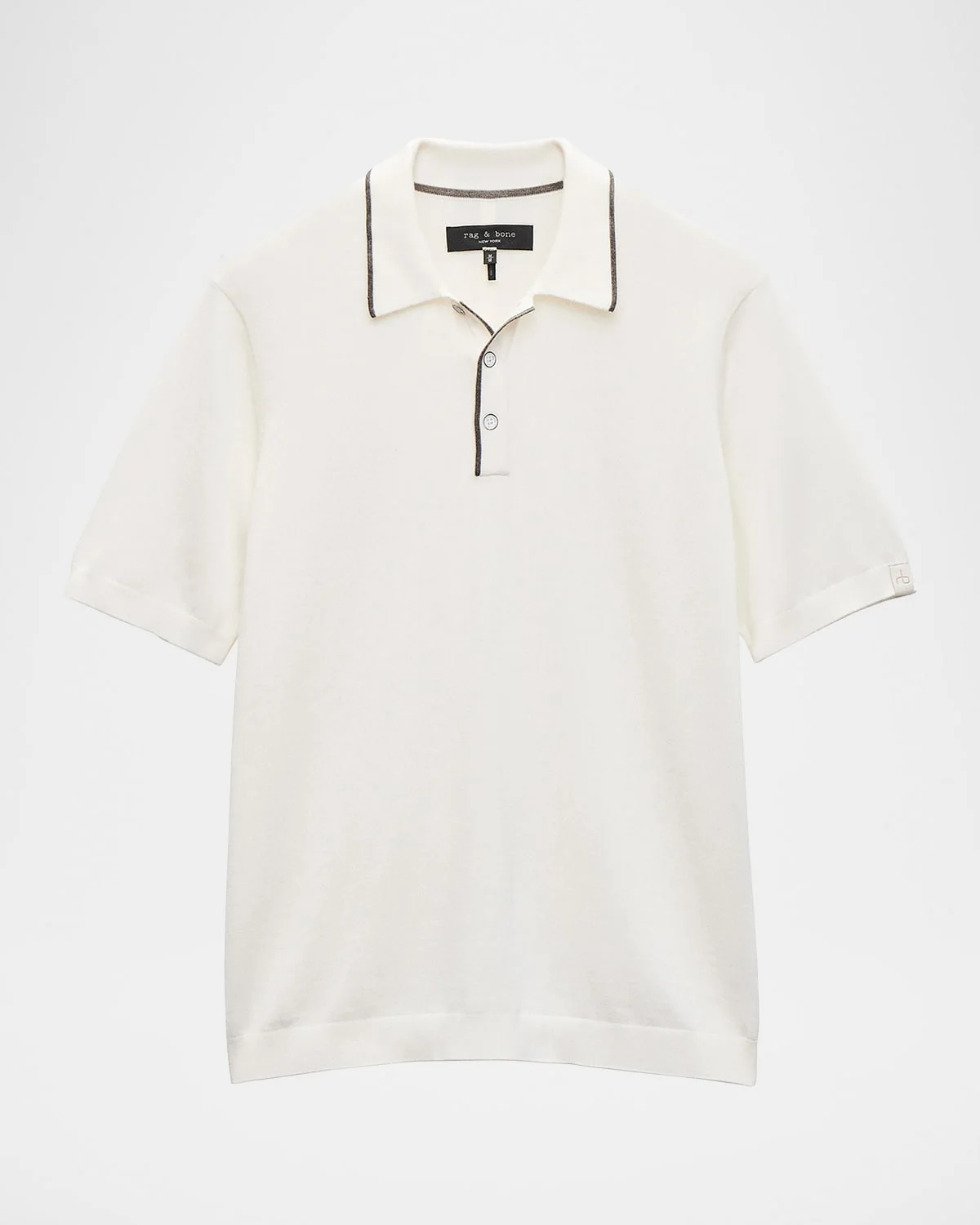 Men's Crawford Wool and Cashmere Short-Sleeve Polo Sweater - 1