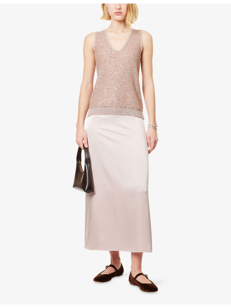WEEKEND Max Mara Sequin-Knit V-Neck Top outlook
