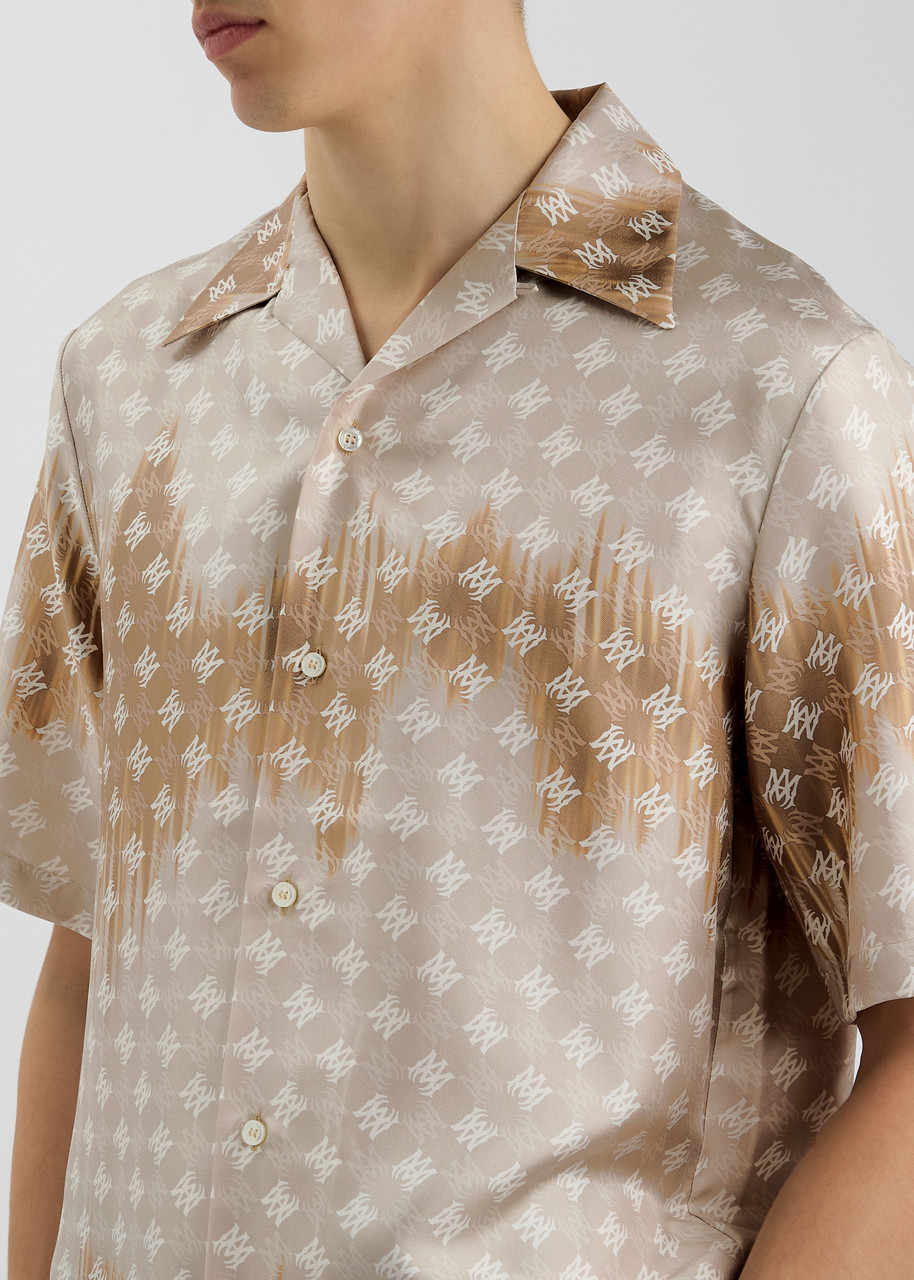 Amiri Ma Quad Logo-monogrammed Silk Shirt - 5