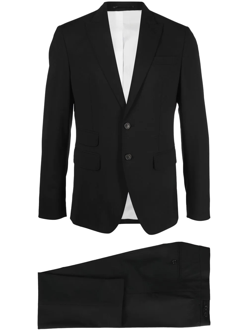 slim-fit single-breasted suit - 1