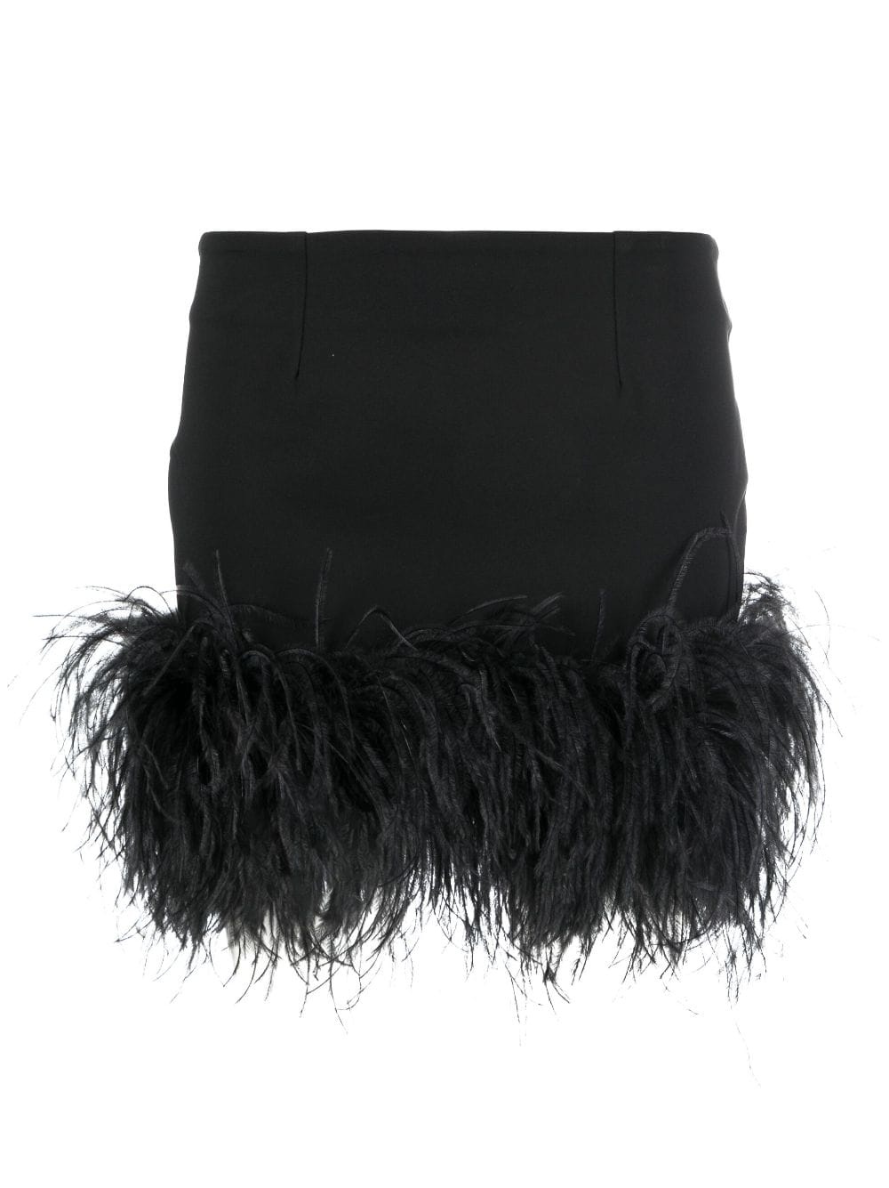 Haile feather-trim mini skirt - 1