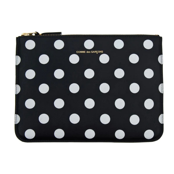 Dots Printed Leather Wallet - 1