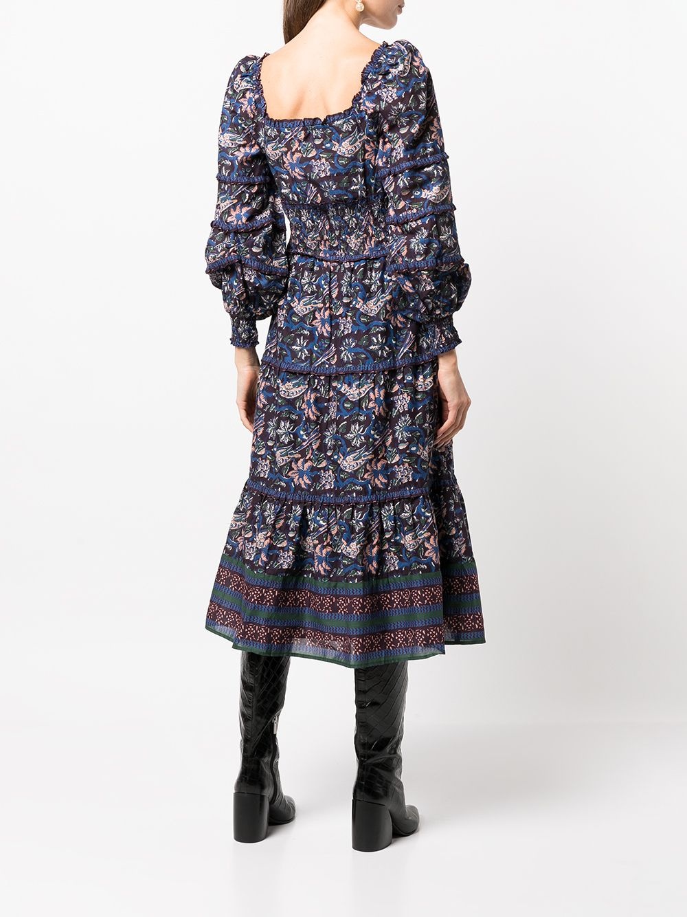 Noah long-sleeve smocked dress - 4