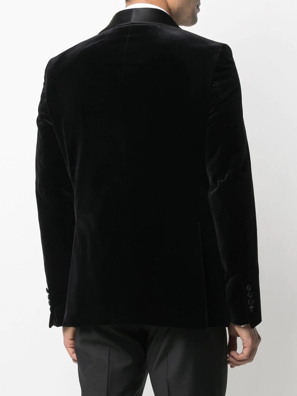 Elegant velvet-effect blazer - 4