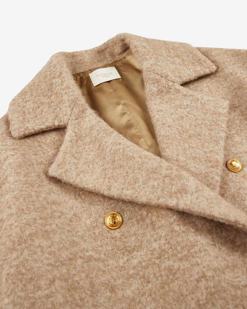 Wide fit wool bouclé peacoat 6