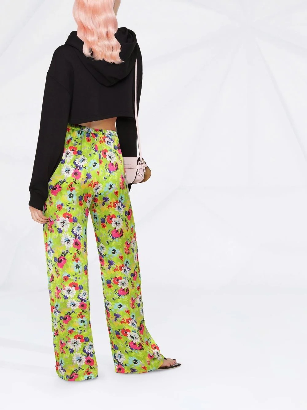 floral pattern palazzo trousers - 4