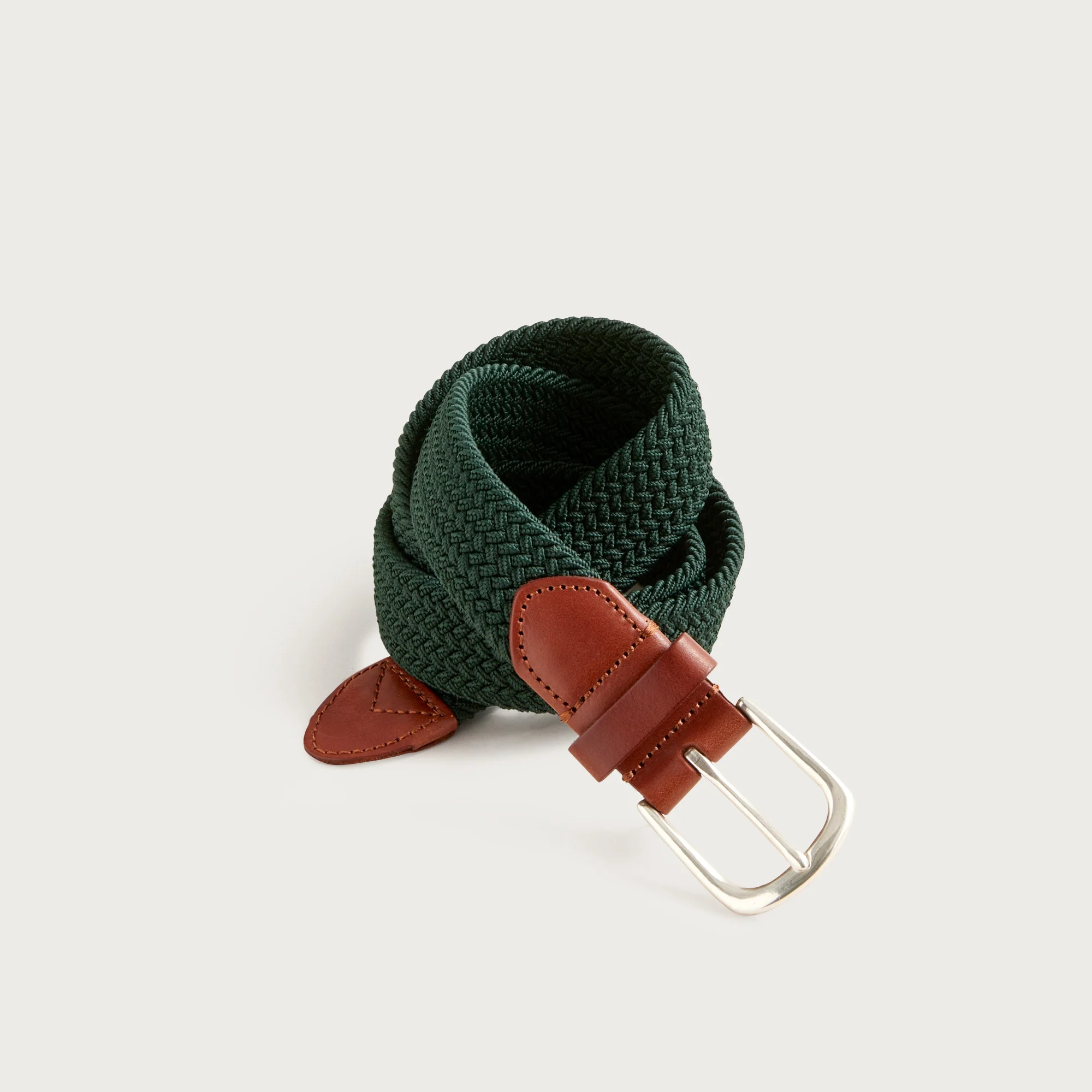 Woven elastic belt with round buckle - 1
