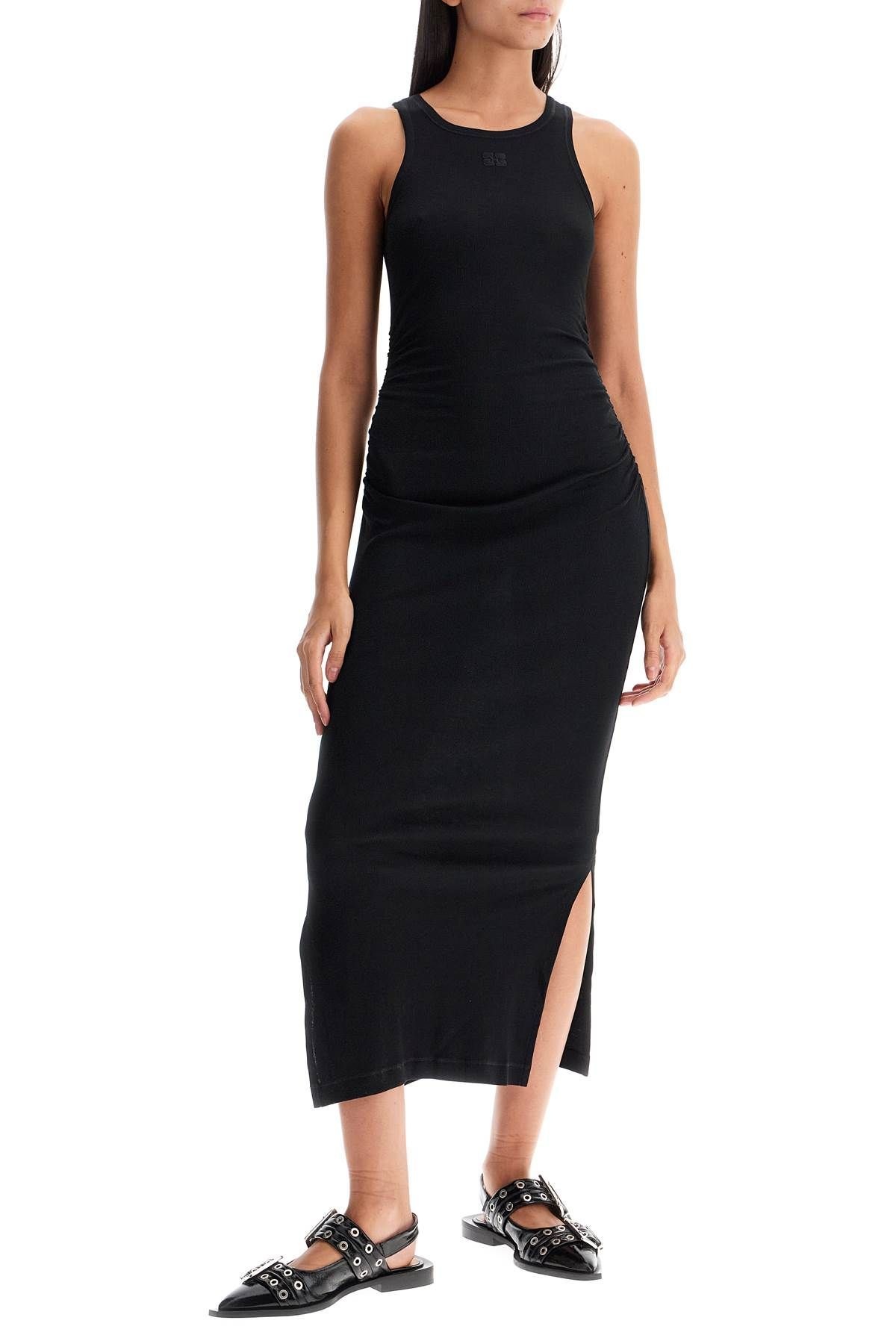 'RIBBED JERSEY MIDI DRESS WITH NINE - 2