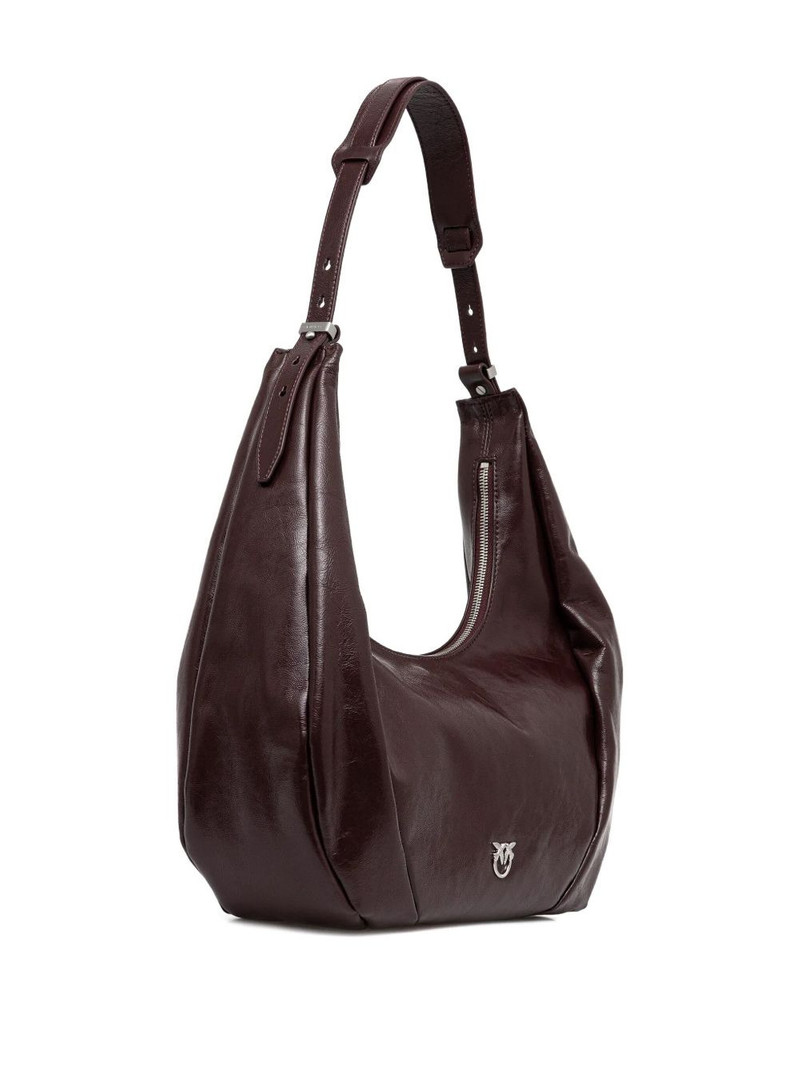 PINKO medium curved-shape leather shoulder bag outlook
