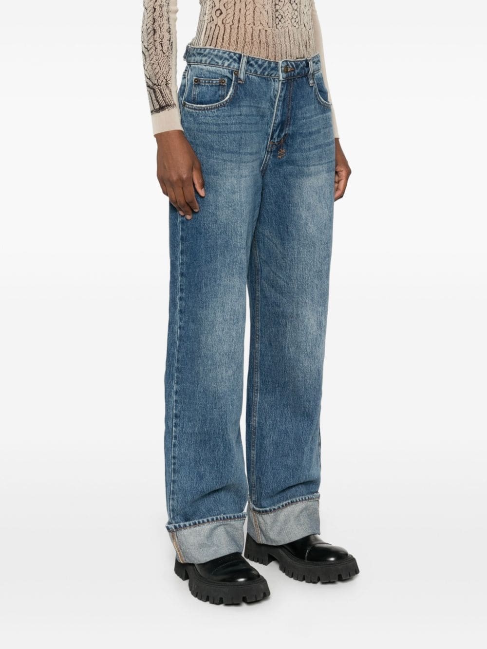 Low Rider Cuffed Aged jeans - 3