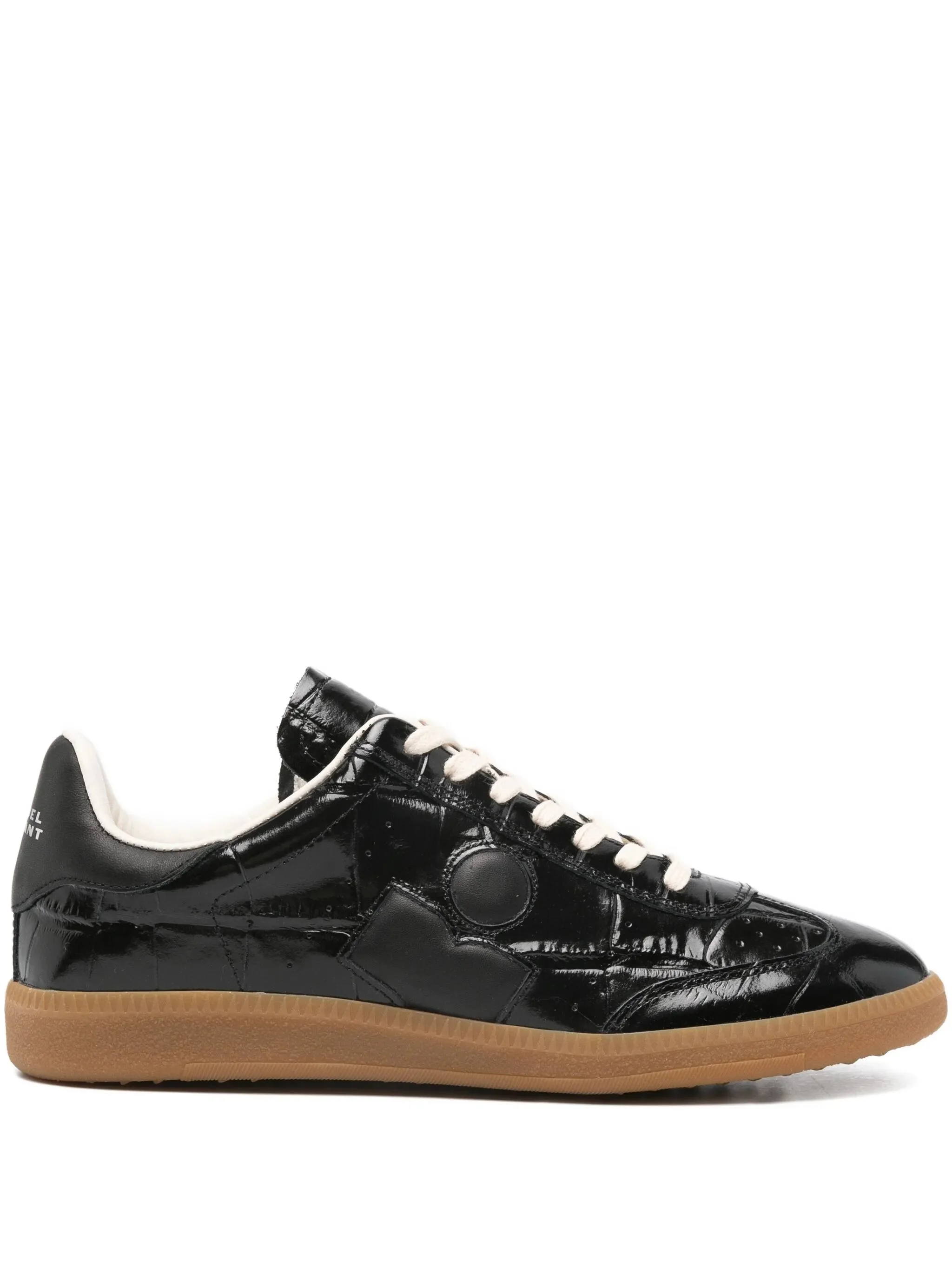 Bryce crocodile-effect lace-up sneakers - 1