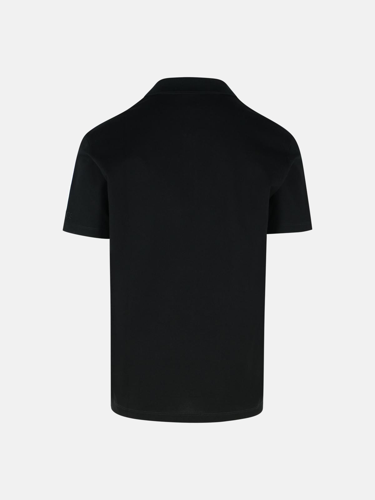BLACK COTTON POLO SHIRT - 3