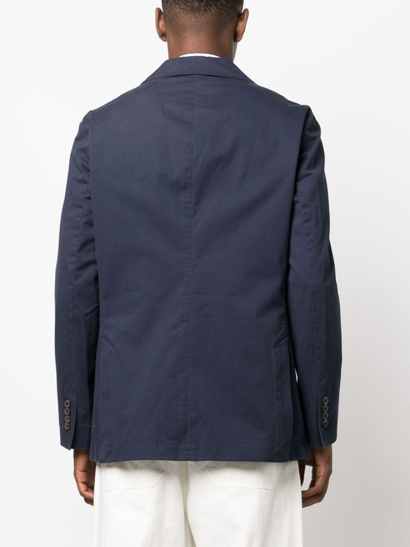 single-breasted logo-patch blazer 4