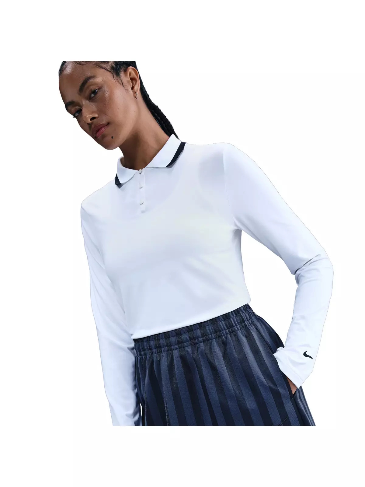 Women's Sportswear Jacquard Striped Skirt -Navy - 3